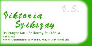 viktoria szikszay business card