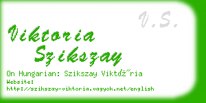 viktoria szikszay business card